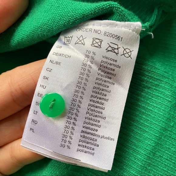 🍃 CASUAL SPRING GREEN KNIT CARDIGAN SWEATER! - Picture 8 of 9